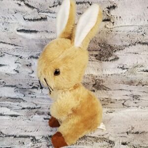 Vintage Eden Toys TAN BUNNY RABBIT 10" Plush Stuffed Animal Firmly Stuffed 70's